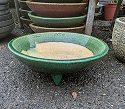 Ceramic glazed Foot Bowls low planters