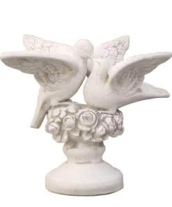 Crushed-Marble-Statue-kissing doves MST175