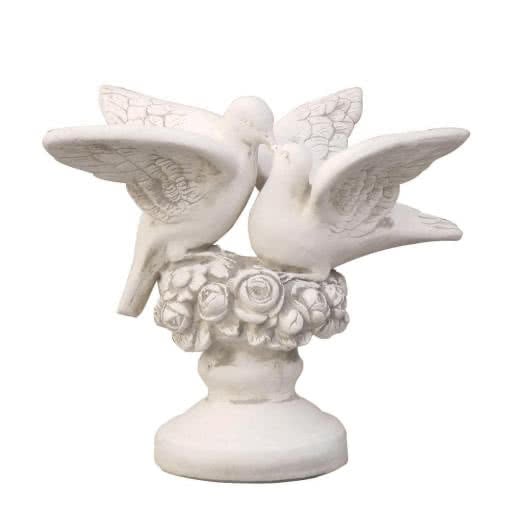 Crushed-Marble-Statue-kissing doves MST175