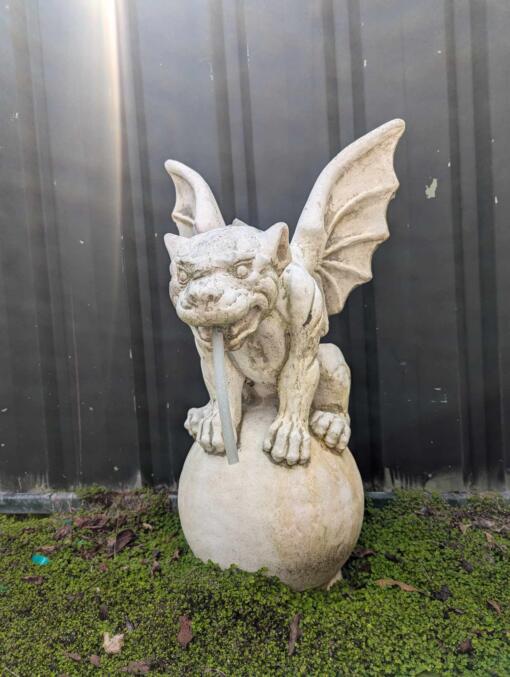 Garden Statue Gargoyle on Ball