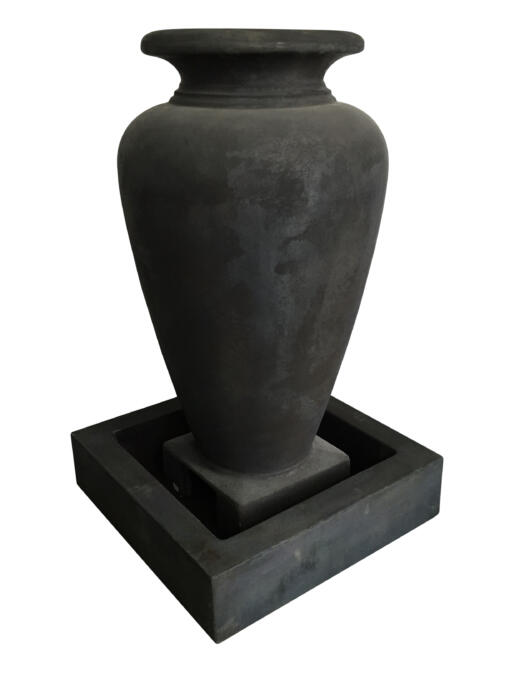 Charcoal Black Huge Water Fountains light weight made of Fibreglass