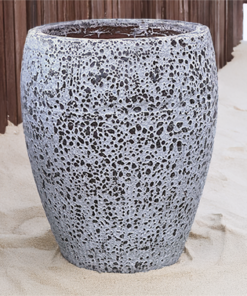 Ocean Tall Egg Garden Pot Textured Coastal style