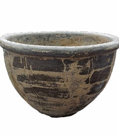 Thai limestone pots -- Grand Roll-lip Planter with smooth rolled edge and natural rustic finish at Thomson's Garden Centre Orange NSW